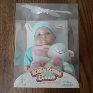 2005 JC Toys Lots To Cuddle Babies Friend Soft Baby Doll Pink Plush 7.5"